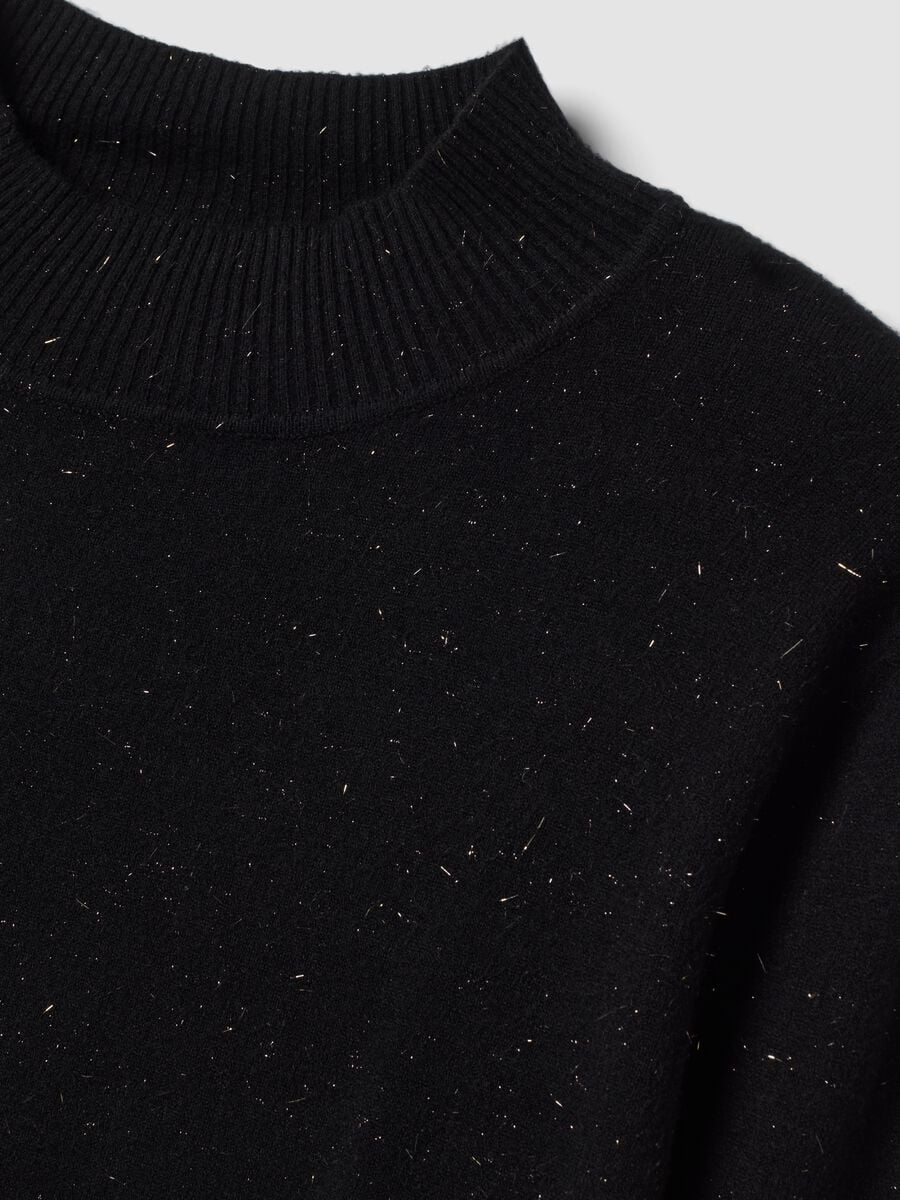 Black viscose-blend high-neck jumper, regular fit_5