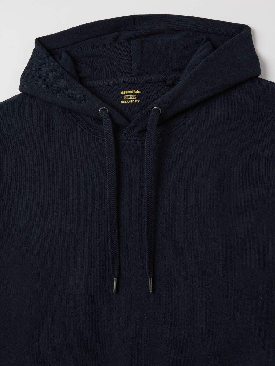 Felpa in puro cotone nera regular fit_1