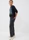 Jeans cargo neri in puro cotone skater fit_1