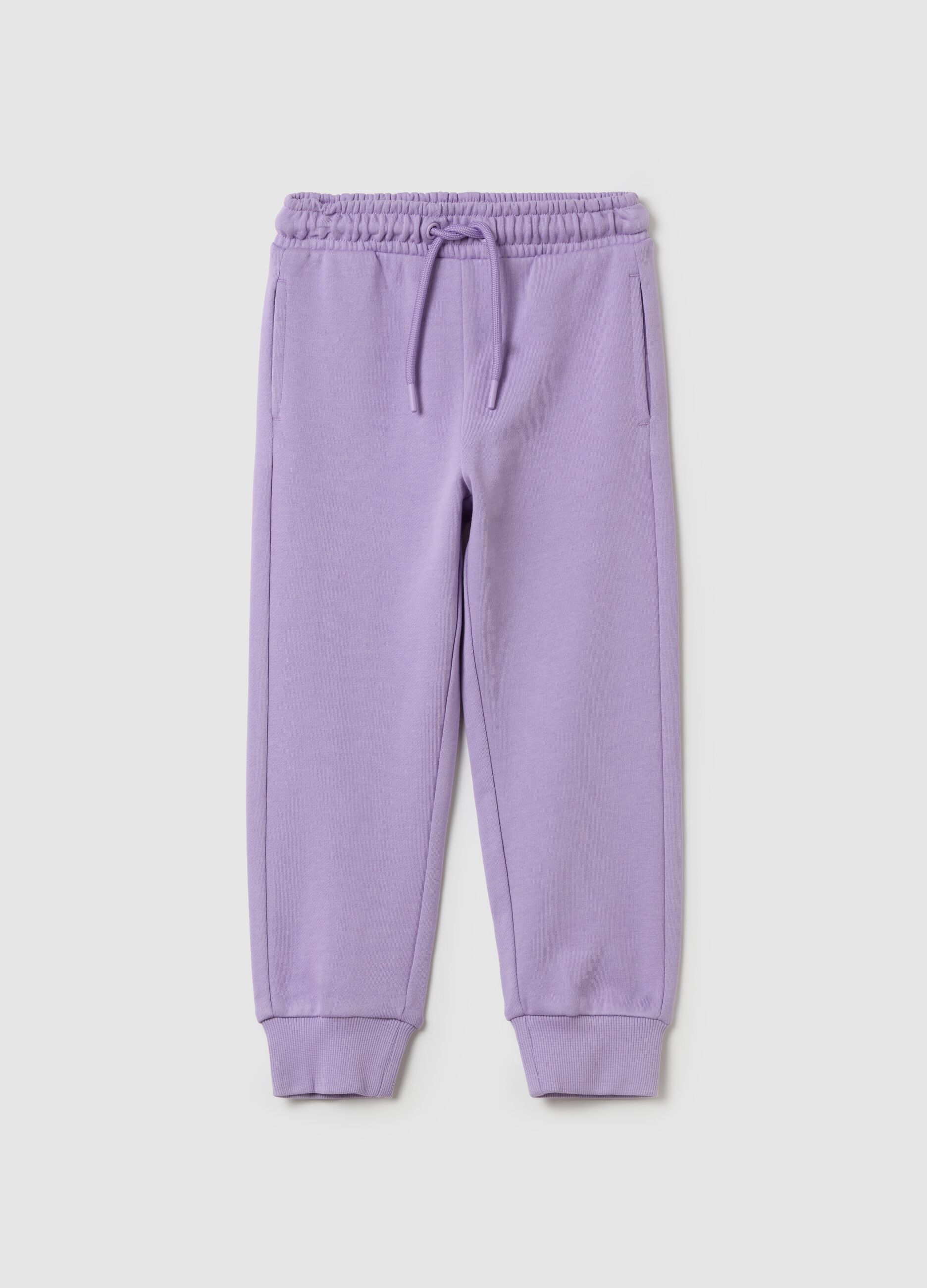 Cotton joggers with drawstring