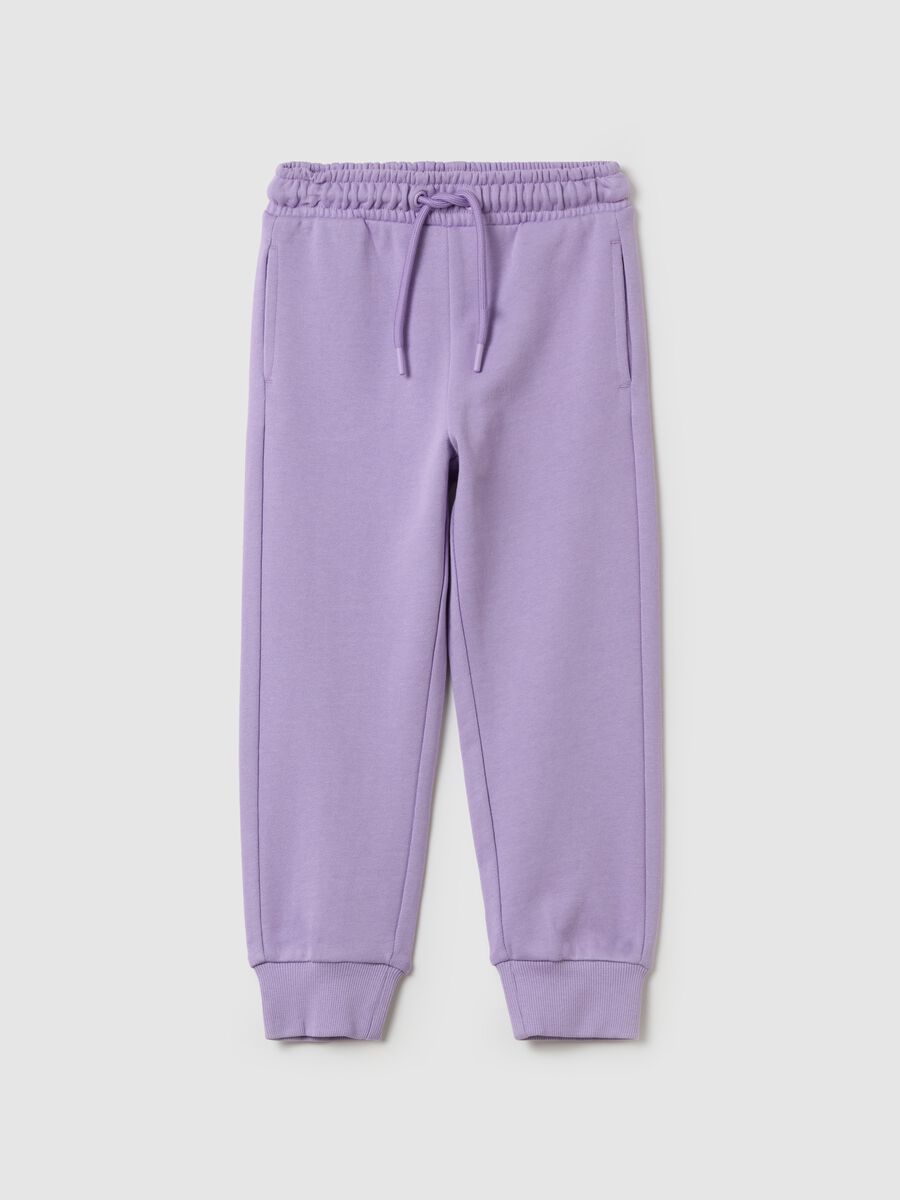 Cotton joggers with drawstring_0