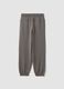 Pantaloni jogger grigi in puro cotone_2