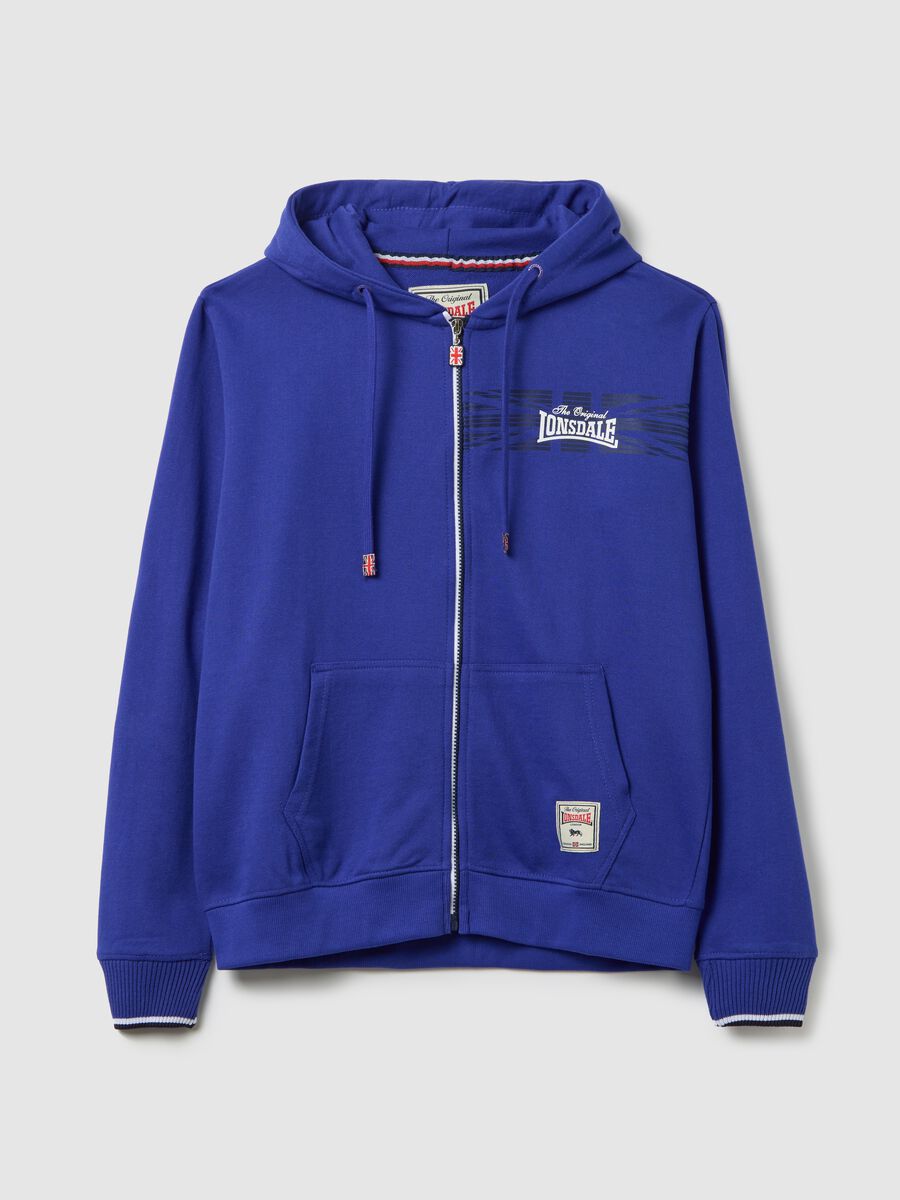Blue full-zip sweatshirt with hood_4