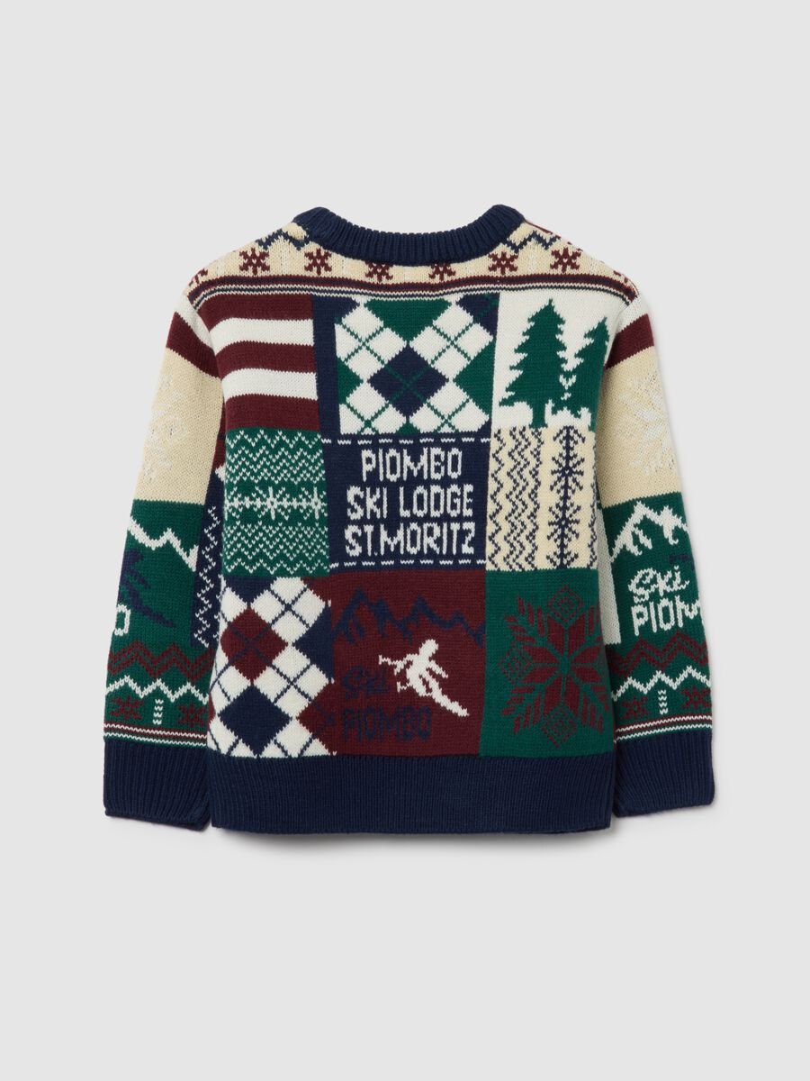Maglione multicolor da bambino regular fit con fantasia jacquard_5