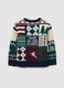 Multicolour kids' jumper regular fit with jacquard design_5