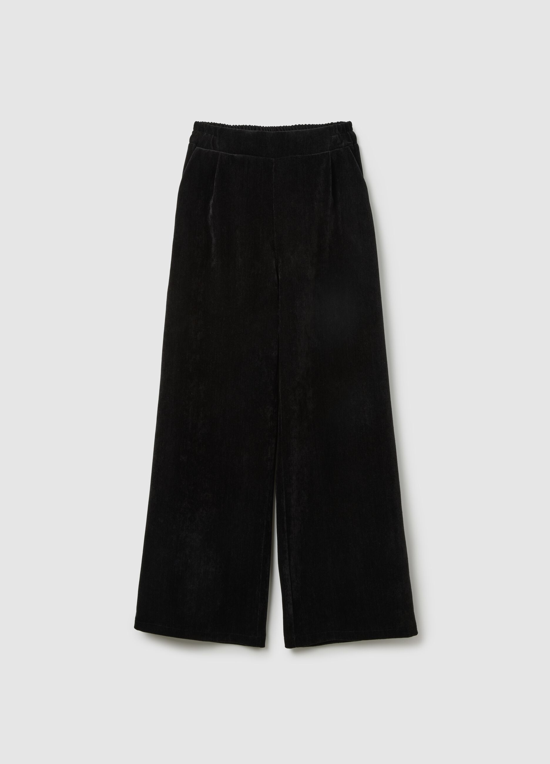 Black regular fit trousers