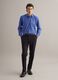 Long-sleeved blue cotton shirt, regular fit_1