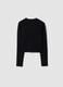 Black pure cotton T-shirt with applied stars, regular fit for girls_5