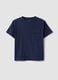 Children's blue pure cotton regular fit T-shirt with pocket_0
