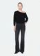 Black stretch-cotton flare jeans_0