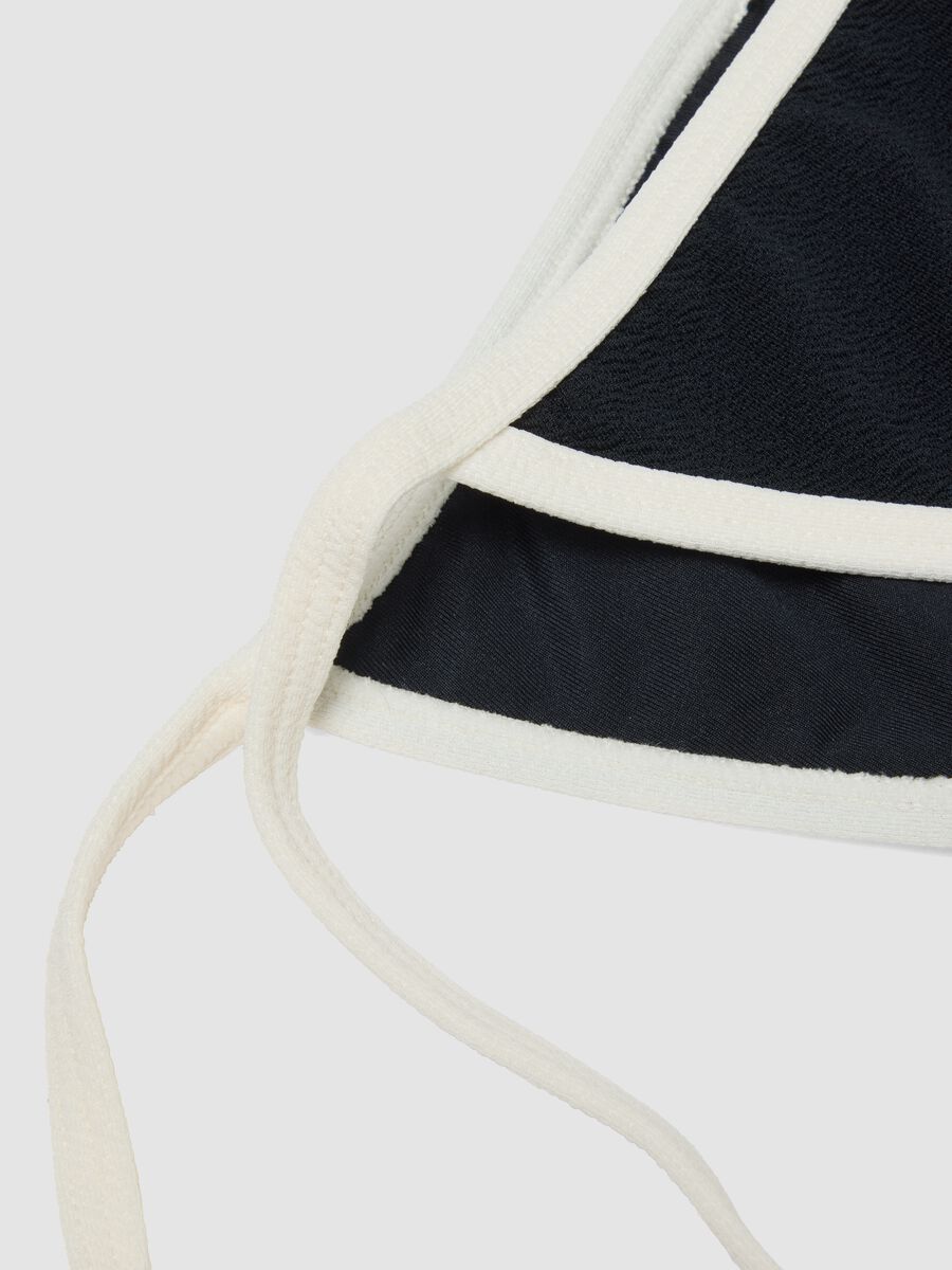 Black and white bikini bottoms in stretch fabric with side ties_5