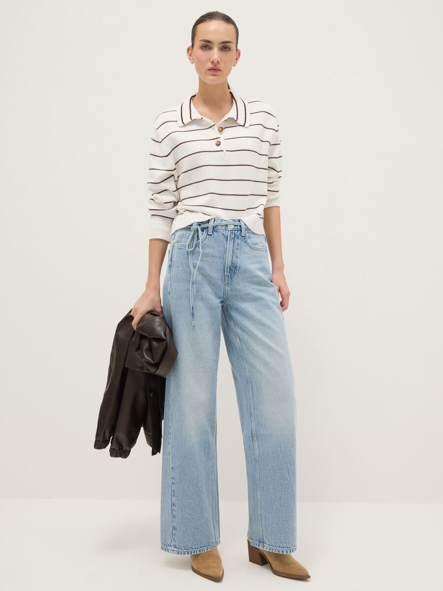 Multicolour striped pure cotton jumper regular fit_2