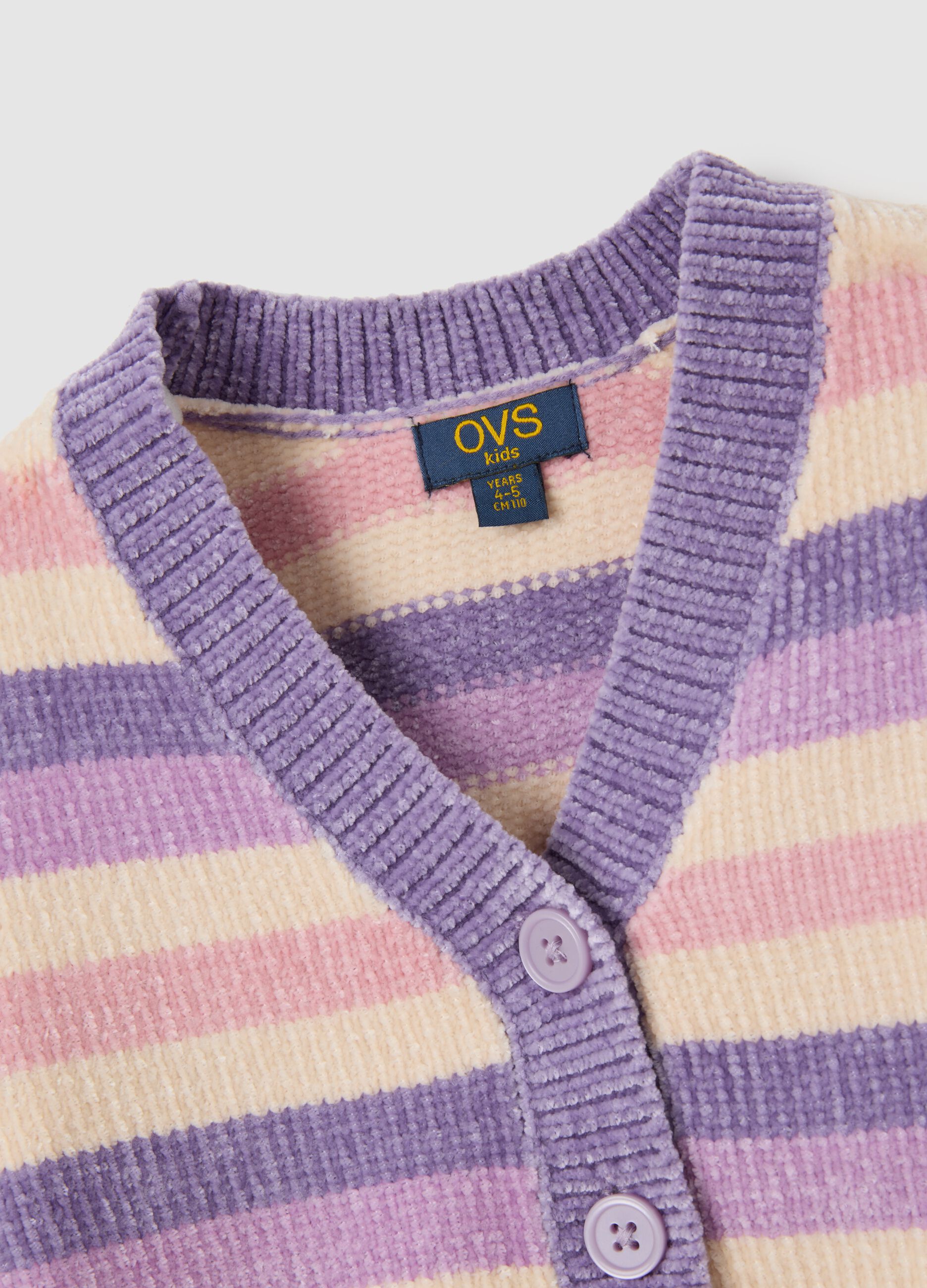 Multicolor regular fit girls' cardigan