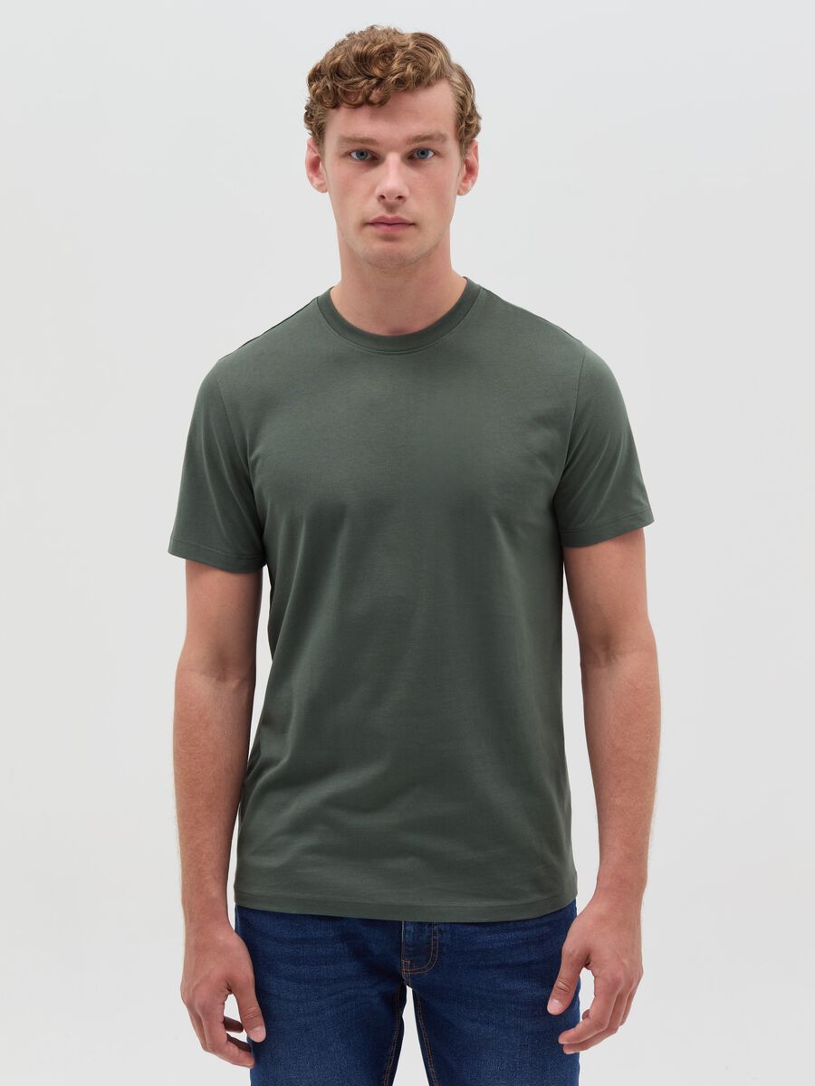 Cotton T-shirt with round neck_0