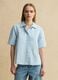 Blue short sleeve pure cotton regular fit shirt_1