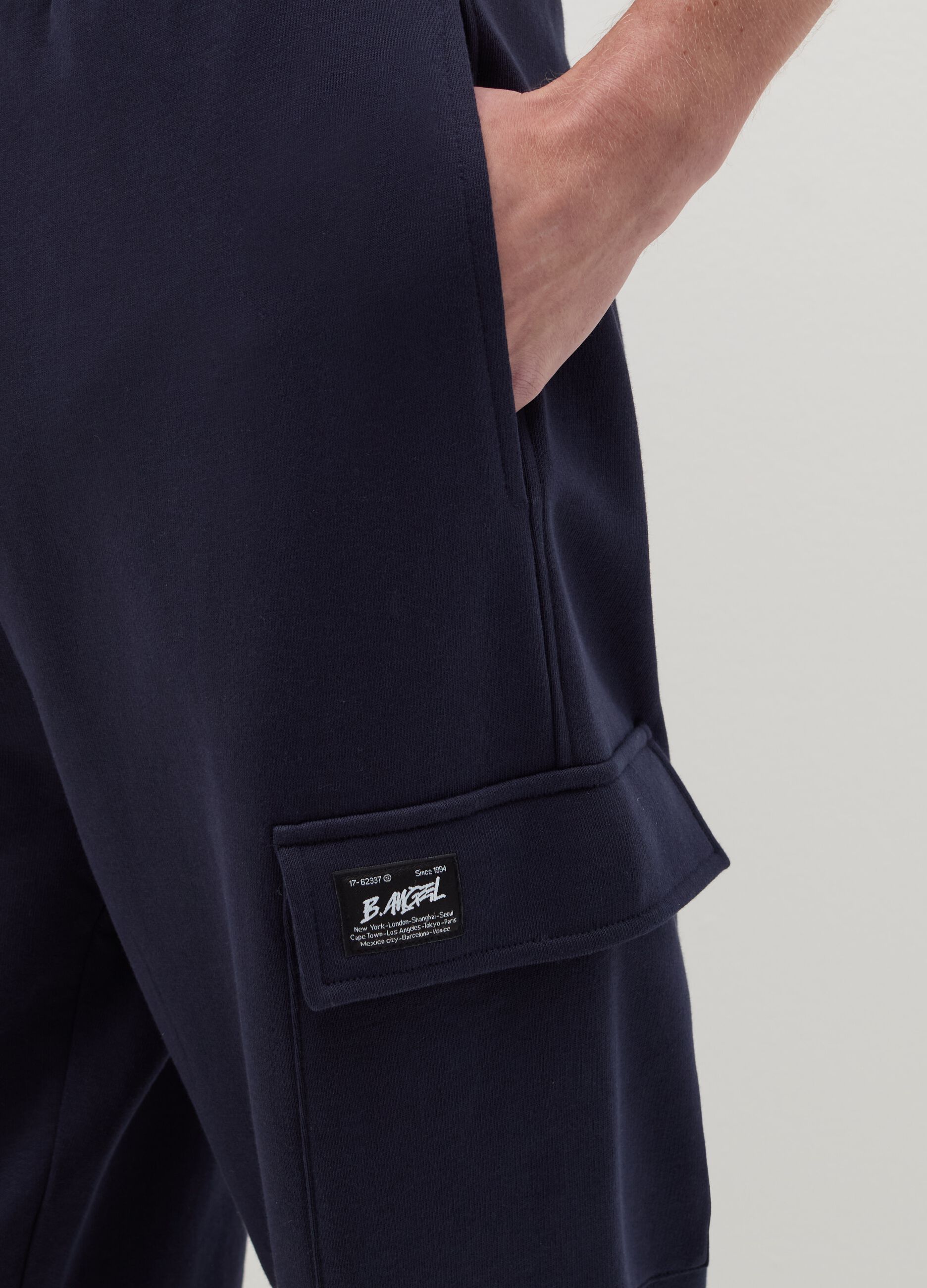 Cargo joggers with elasticated trims