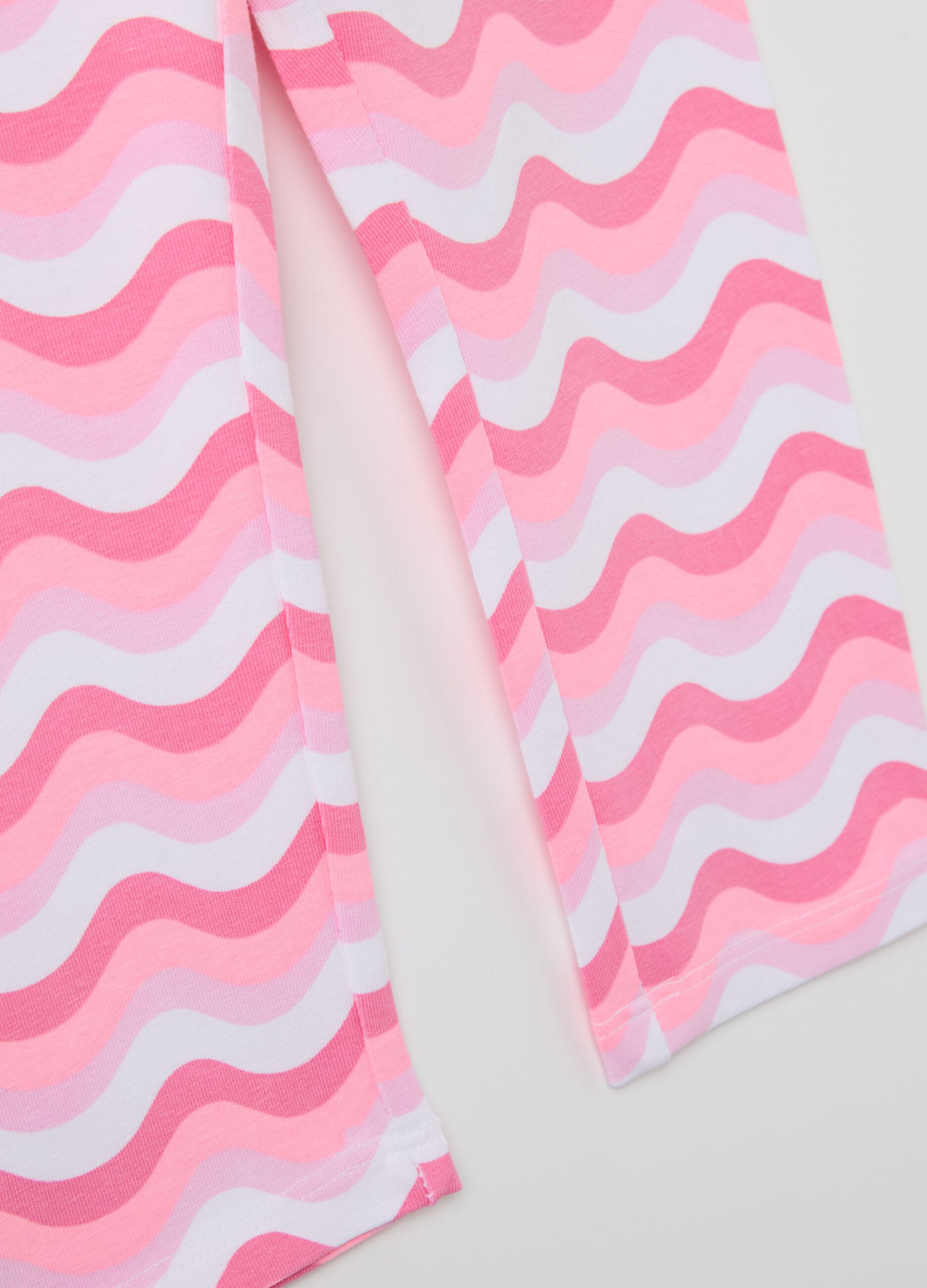 Three-quarter leggings in stretch cotton