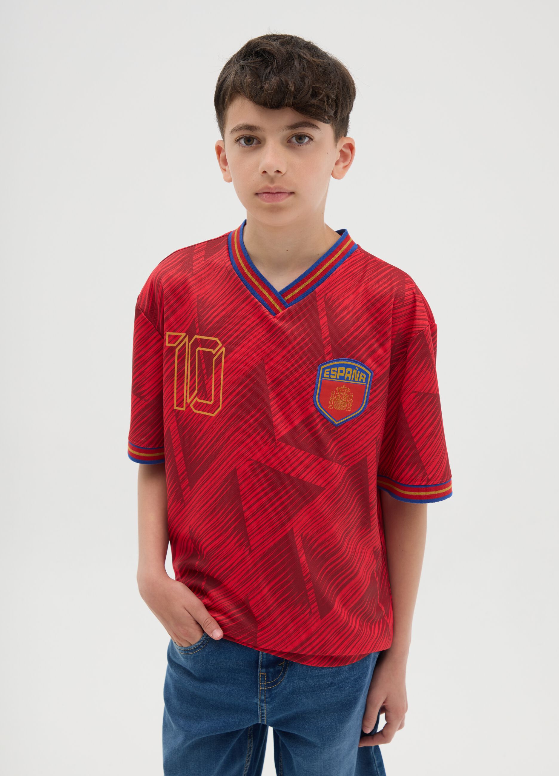 Kids' Spain Football Jersey