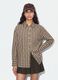 Camicia marrone a quadri in flanella di puro cotone_0