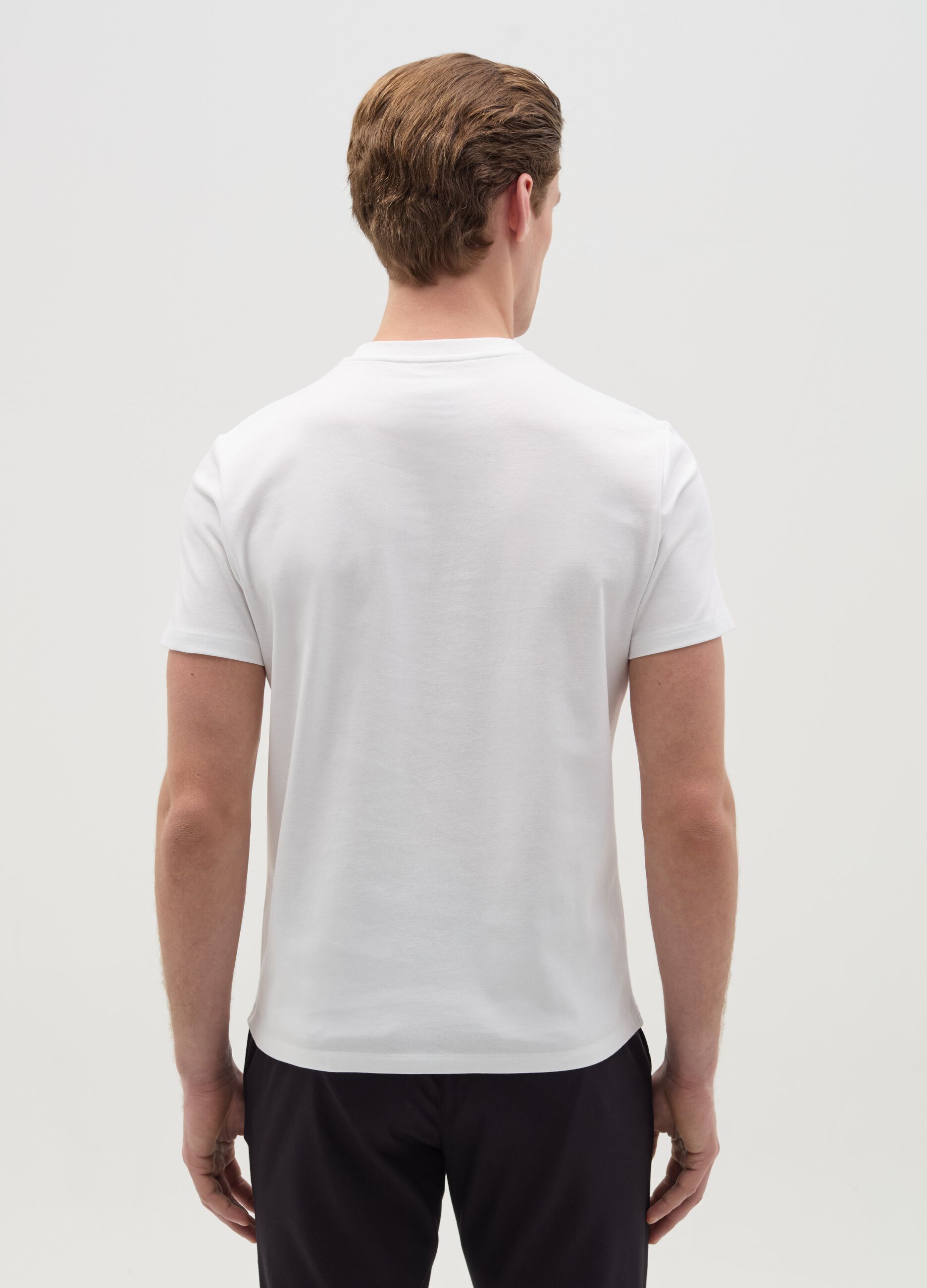 T-shirt with technical fabric