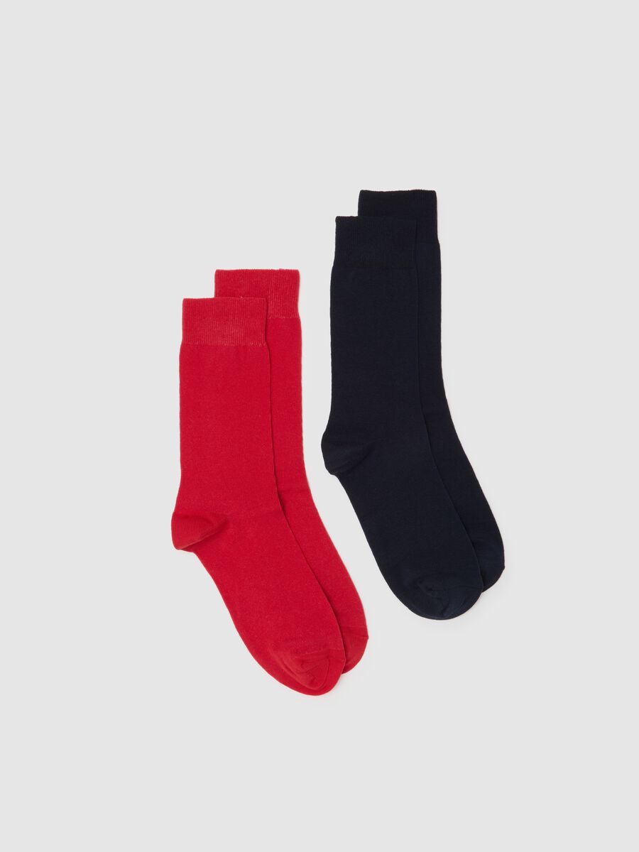 Set of two pairs of multicolour stretch cotton socks_0
