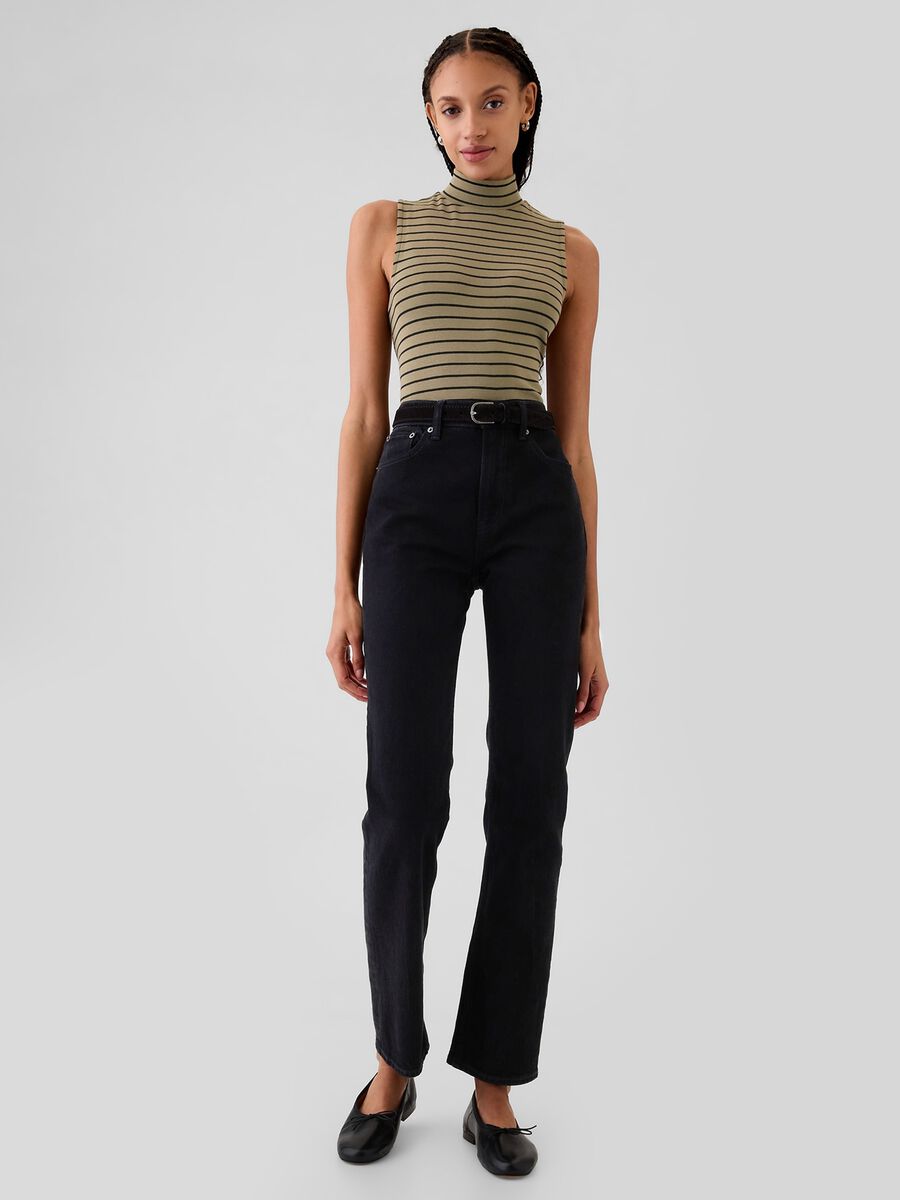 Mock neck sleeveless top_1