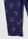 Girls' Purple Stretch Cotton Skinny Fit Leggings with Stars_3