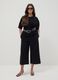 Black stretch cotton wide-leg trousers_0