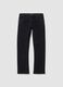 Jeans denim neri in cotone elasticizzato regular fit per ragazzo_0