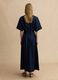 Long blue pure cotton maxi dress_3