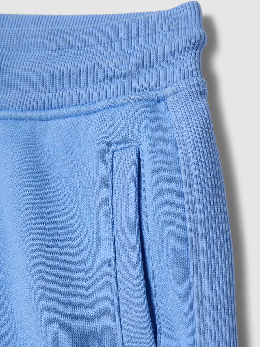 Shorts in puro cotone azzurro da bambina regular fit_3