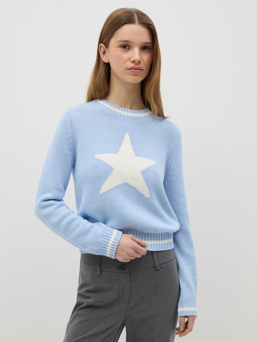 Jacquard pullover with star_0