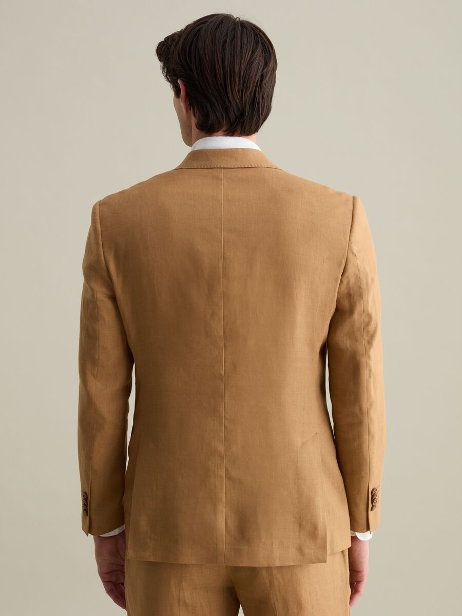 Contemporary regular-fit single-breasted blazer in linen_2