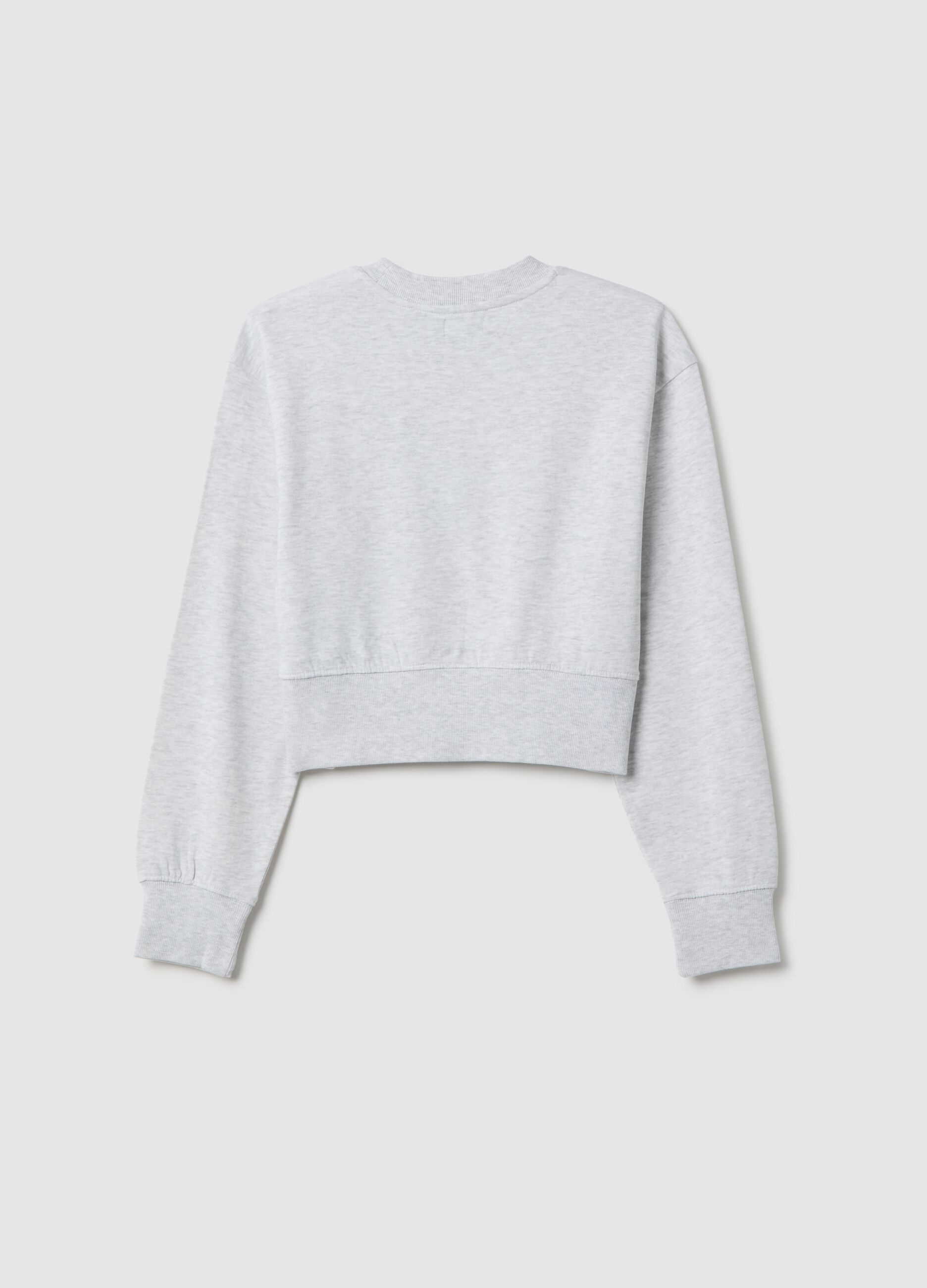 Grey pure cotton sweatshirt regular fit for girls