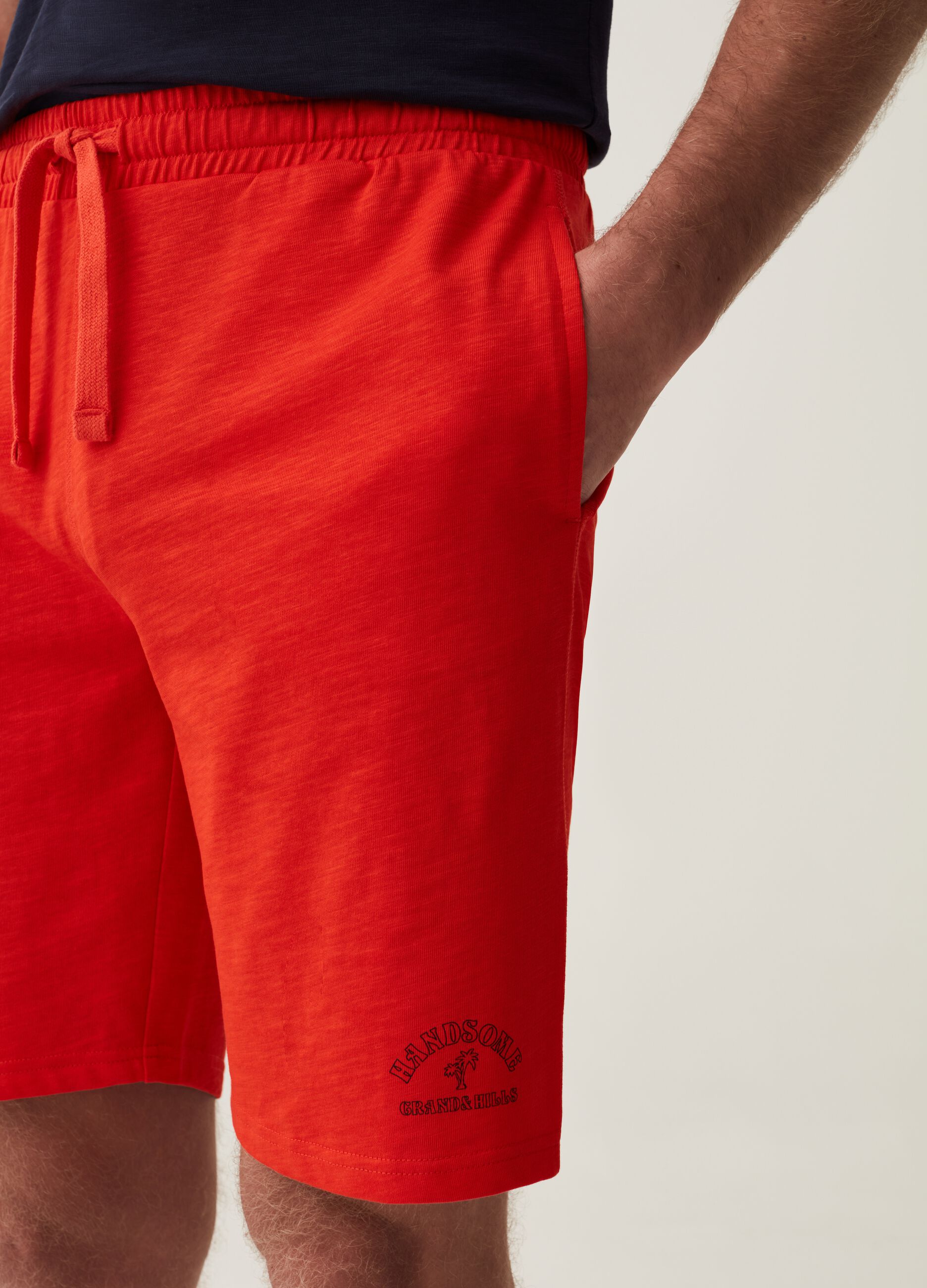 Bermuda jogger in felpa stampa Grand&Hills_3