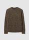 Maglione con collo rotondo marrone  regular fit_4