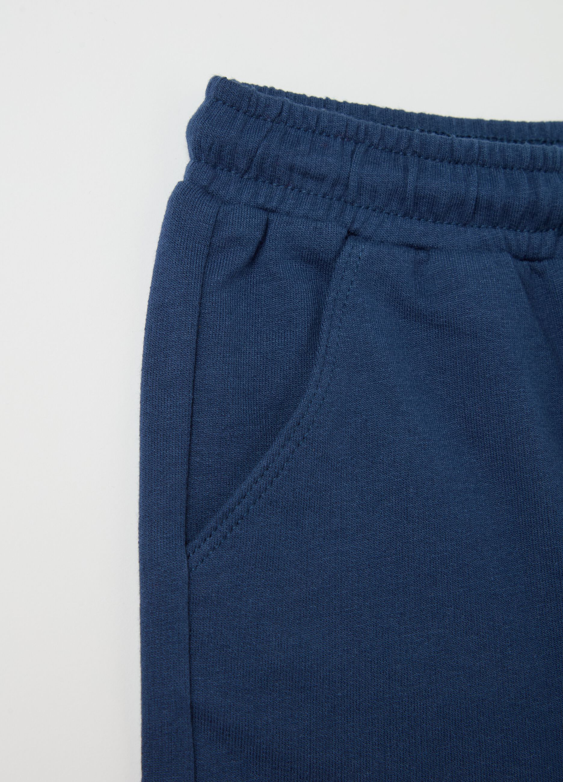 Cotton Bermuda shorts with drawstring