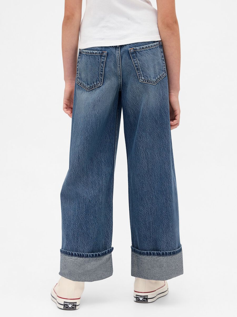 Wide Denim Jeans for Girls_2