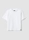 White pure cotton oversized fit children's t-shirt_3