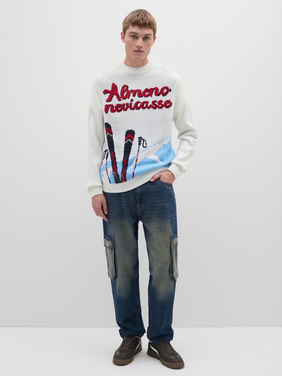Regular fit multicolour sweater with print_1
