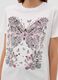 T-shirt with flowers and butterflies print_3