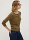 Green viscose-blend crew-neck cardigan, regular fit_2