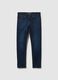 Blue slim fit denim trousers_4
