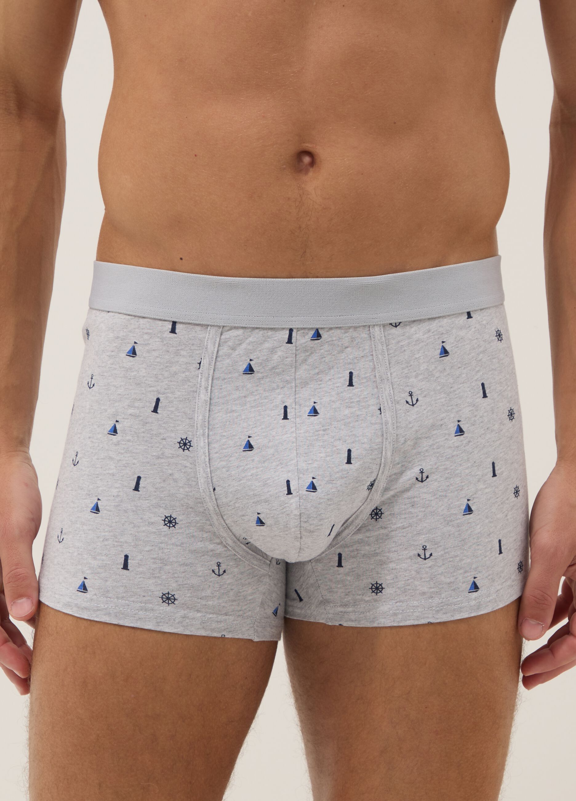 Three-pack of multicolour stretch cotton boxers, regular fit