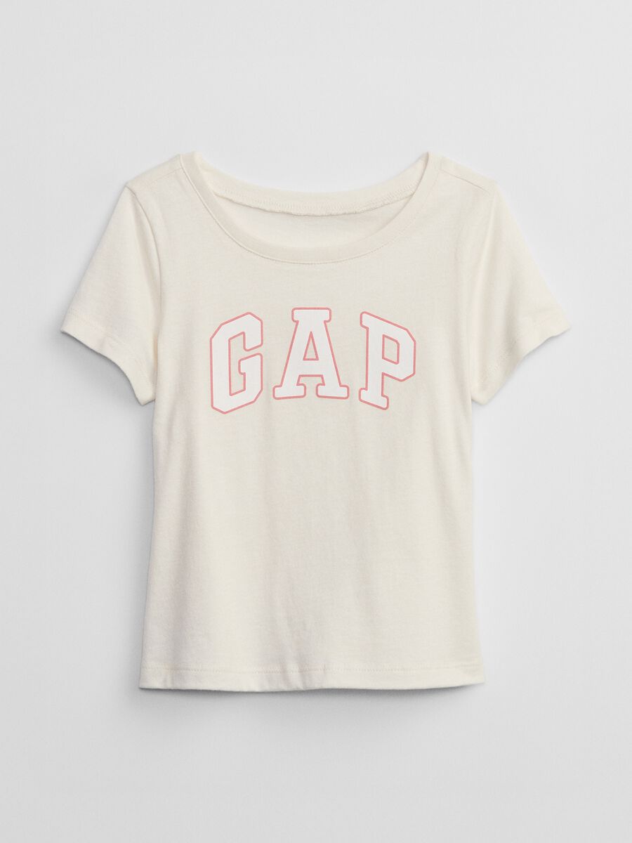 White cotton t-shirt for girls_0