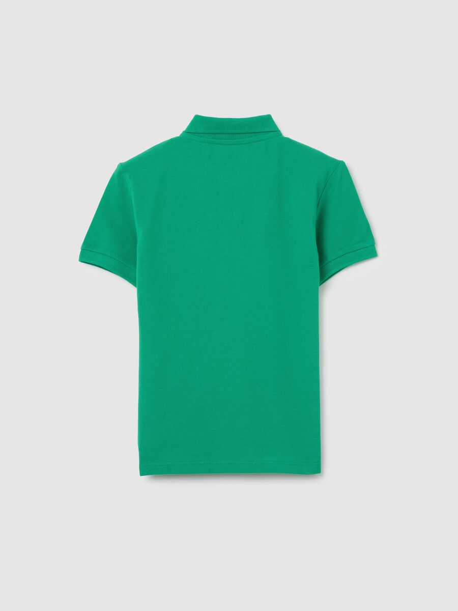 Short Sleeve Green Cotton Polo_4