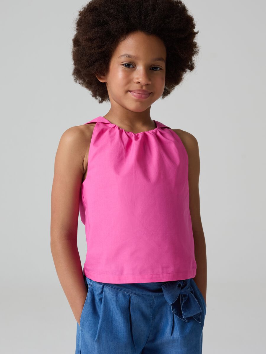 Cotton tank top with baffle_1