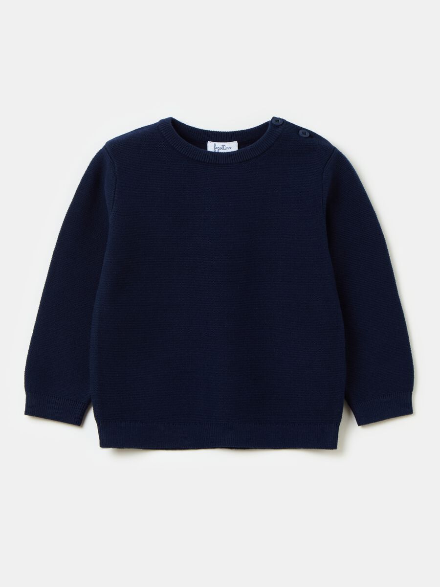 Solid colour cotton pullover_0