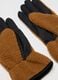 Brown and Black Fleece Gloves_1