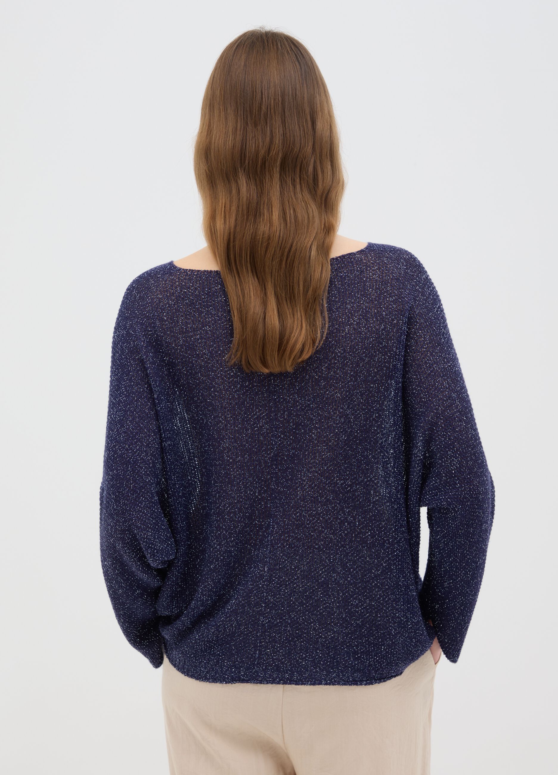 Maglione da donna blu regular fit